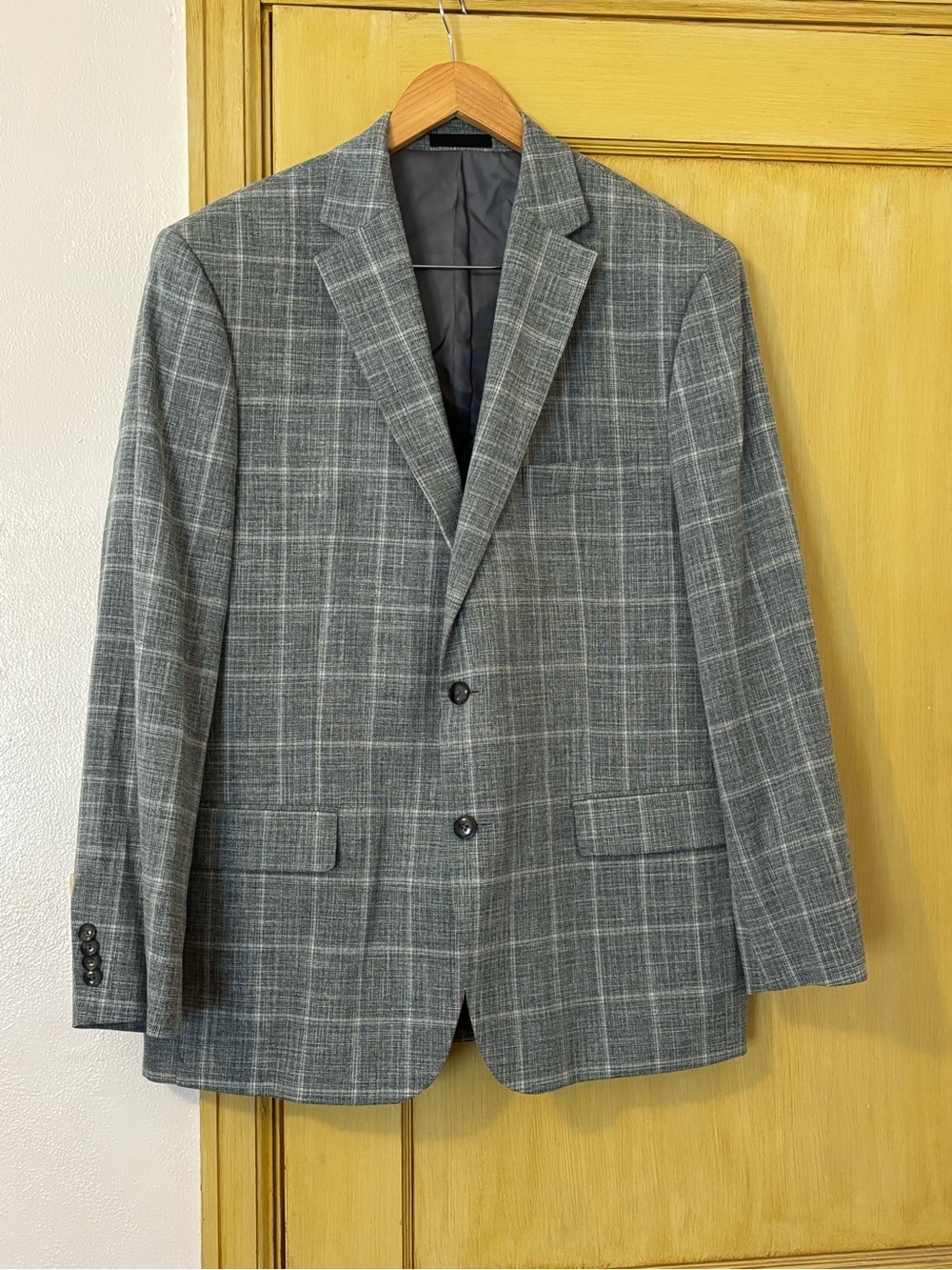 Michael Kors Sport Coat Blazer Gray Glen plaid, size 44R